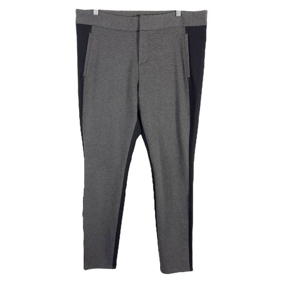 d jeans Sz 14 Pants‎ Color Block Illusion Gray Black Skinny Stretch Trousers 869 - Picture 1 of 8